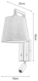 Brilagi - LED Fali lámpa RAYA 1xE14/40W/230V + LED/3W fekete