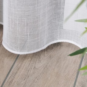 Függöny méteráru fehér 300cm öko lenvászon szerkezet 0,5m természetes háló