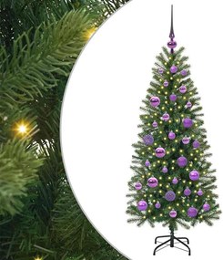 vidaXL Mű karácsonyfa 150 LED-del állvánnyal Zöld 120 cm PE és PVC