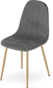 Étkezőszék PADVA VELVET, sötétszürke