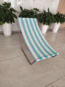Összecsukható strandnyugágy SAND, türkiz csíkokkal