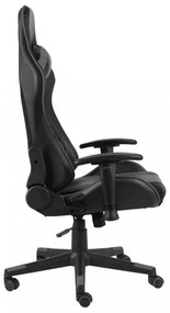 szürke PVC forgó gamer szék