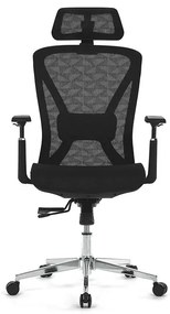 Fekete Hálós Irodai Szék, Szinkron Mechanikával. KA-S258 BK