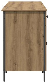 vidaXL Számítógépes asztal Artisan tölgy 131 x 48 x 75 cm Faanyag