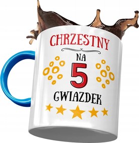 Kék Bögre Keresztelő Bácsi Ajándék Nyomtatott Fotóval