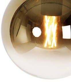 Okos függőlámpa fekete aranyszínű üveggel 20 cm, Wi-Fi-vel A60 - Pallon