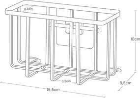 Fekete öntapadós fém mosogatóeszköz tartó Film Hook – YAMAZAKI