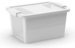 Fehér fedeles műanyag tárolódoboz 36,5x26x19 cm Bi-Box S – KIS