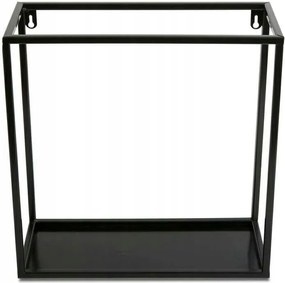 Falra akasztható polc fém fekete 35 cm loft