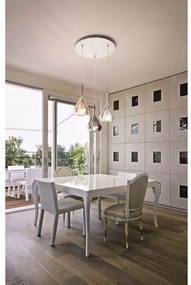 Fabas Luce 3481-47-297 - Csillár zsinóron LILA 3xE27/40W/230V arany/szürke/átlátszó