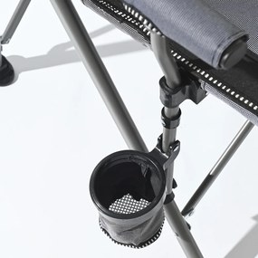 Leziter Comfort Plus karfás horgász szék pohártartóval szürke