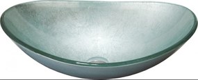 Mexen Sonia  üveg    mosdó pultra helyezhetö  54 x 37 cm, ezüst  - 24145411 Pultra építhető