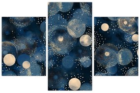 Kép - Kék-arany gyűrűk (90x60 cm)