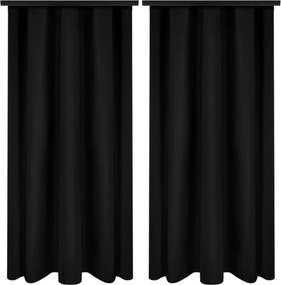 Fekete Szalagfüggöny 140x260 Fekete Függöny 2 Db Béka Biztosítótű