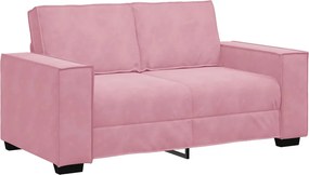 vidaXL kétszemélyes rózsaszín bársony kanapé 160x78x84 cm