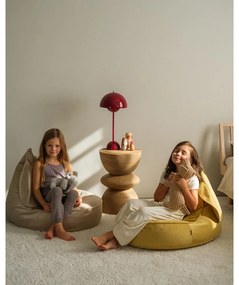 Sárga bársony gyerek babzsákfotel Bunny – Wigiwama