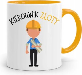 Sárga Építőipari Bögre Barkácsoló Ajándék fényképes nyomtatással