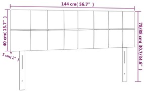 2 db sötétkék bársony fejtámla 72 x 5 x 78/88 cm