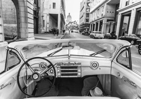 Poszter 59,4x42cm Antik autó a Havanna utcában 3, Assaf Frank