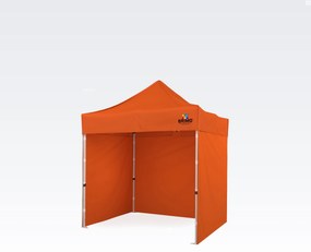 Kézi sátor 2x2 m Acél | Profi háttér 45 másodperc alatt felállítva - plusz 3 oldalfal - Narancs