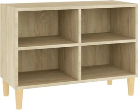 vidaXL sonoma-tölgyszínű TV-szekrény tömör falábakkal 69,5x30x50 cm