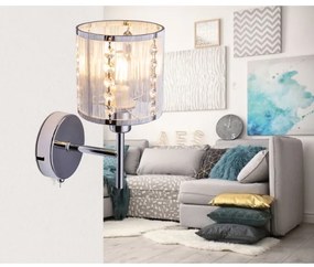 Globo 15091W - Fali lámpa WALLA 1xE14/40W/230V króm