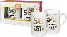 Bögre 2 Db-os Szett Jubileum Ezüst 50 Éves Évforduló 50 Év Csodálatos Együtt