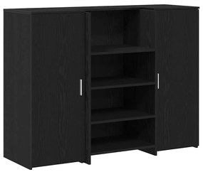 recepciós pult fekete tölgyszínű 135x50x103,5 cm szerelt fa