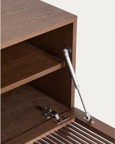 Sötétbarna TV-állvány diófa dekorral 180x49,5x42,5 cm Beyla – Kave Home