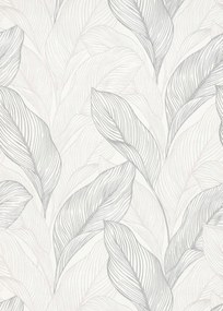 Banánlevél fali tapéta fehér-szürke Gmk Aktion 10282-31 Erismann