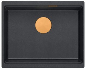gránit mosogató Logan 100 Black Metallic