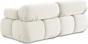 Fehér bársony moduláris kanapé 190 cm Lokua – Makamii