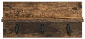Fali Kabáthorog Füstölt tölgy 40 x 10.5 x 18 cm Faanyag