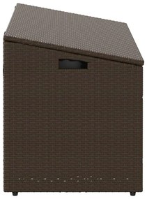 barna polyrattan kerti tárolóláda 110x50x58 cm