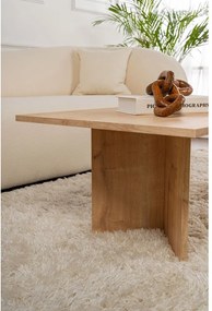 Natúr színű dohányzóasztal tölgyfa dekorral 60x119 cm Sabin – Kalune Design