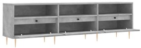 betonszürke szerelt fa TV-szekrény 150x30x44,5 cm