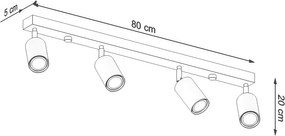 Natúr színű spotlámpa ø 6 cm Ludwik – Sollux