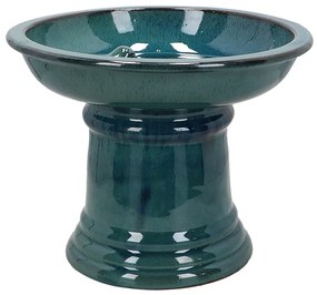 Kerámia madáritató és etető állvány, kék, 29 cm átmérőjű