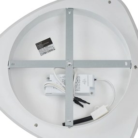 Design mennyezeti lámpa fehér, sötétszürke organikus formával, LED-del, dimmelhető - Taylor