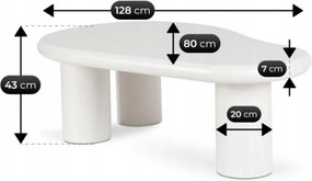 Dohányzóasztal EMILE fehér