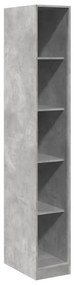 Betonszürke szerelt fa ruhásszekrény 30 x 50 x 200 cm