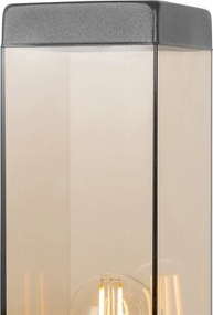 Okos kültéri oszlopos lámpa sötétszürke füstüveggel 80 cm WiFi P45-tel - Malios