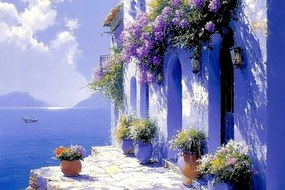 Vászonkép Canvas Tájkép Görögország Kükládok Tengerpart Tenger Nyaralás 60x40