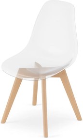 AKCIÓ Átlátszó KITO szék bükkfa lábakkal II. minőség