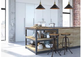 Lámpa Mennyezeti lámpatest MANI 2, 4076, AC220-240V, 50/60Hz, 1*E27, IP20, átmérő 30CM, egyes, fekete/arany