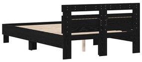 Tölgy ágykeret Fekete tölgy Szerelt fa 135 x 190 cm Tartós