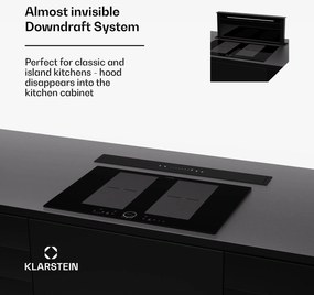 Klarstein Royal Flush Eco 75, páraelszívó, 75 cm, 650 m³/h, EEK A++, aktívszén szűrőkkel együtt