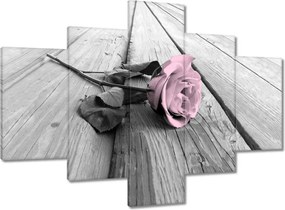 Vászonkép 100x70 Púderrózsaszín Old pink Rose