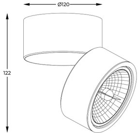 Zuma Line 20001-WH-N - LOMO spotlámpa 1xGU10-ES111/15W/230V fehér