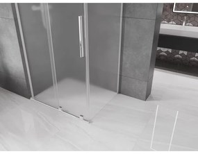 Mexen Velar L, zuhanykabin tolóajtóval 100 x 85 cm, 8 mm-es matt üveg, króm, 871-100-085-33-01
